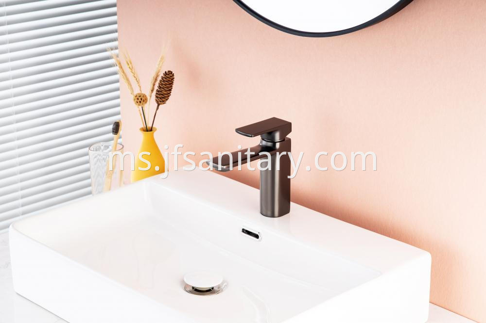 Brass Basin Faucet With Gray Colour